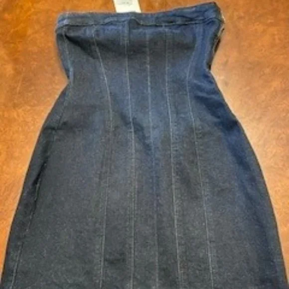 Zara | Dresses | Zara New Denim Strapless Dress Xs | Poshmark